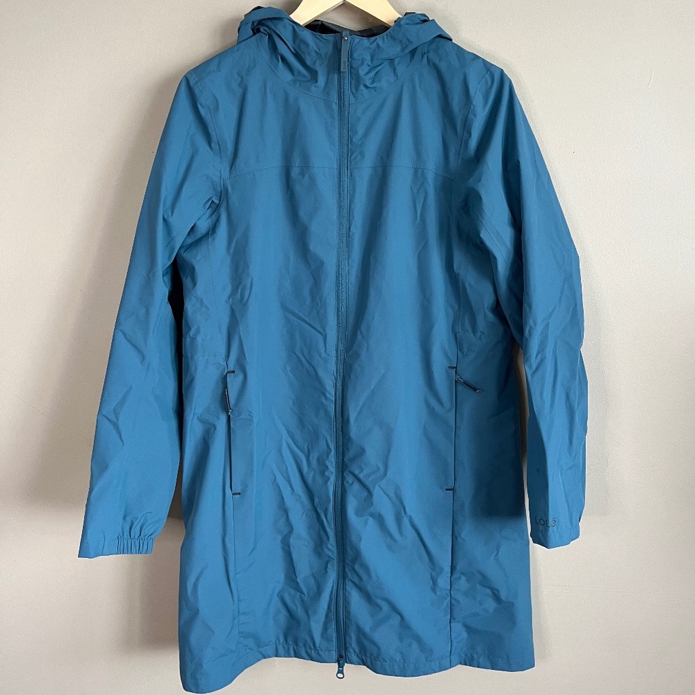 Lole Blue Hooded Rain Coat